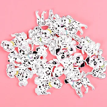 30 Adet Doğal Ahşap Düğmeler Sevimli Dalmaçyalı Köpek Şekli Dekoratif Dikiş Düğmeleri 2 Delik Scrapbooking El Sanatları DIY 20-38mm