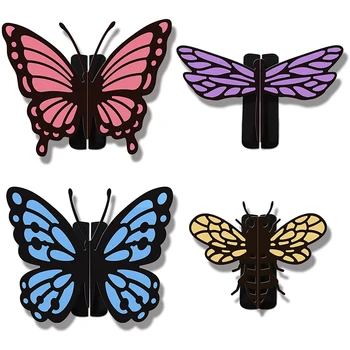 3D Kelebekler Metal Kesme Ölür Şablon Kalıpları Şablonlar için DIY Karalama Defteri Tebrik kart yapımı Albümü Zarf Dekorasyon