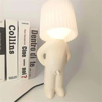 Claeted Yaramaz Çocuk Yaratıcı Masa Lambası Benzersiz LED Pleats Okuma Aydınlatma Yatak Odası Başucu Gece Lambası çocuk Hediye