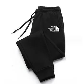 Erkek Baskı Koşu spor pantolon Rahat alıştırma külodu Spor erkek Düz Bacak Sweatpants Siyah Spor Salonları Pantolon Sonbahar