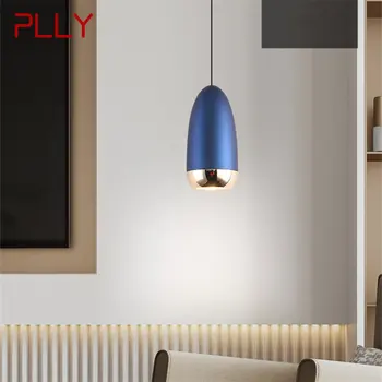 PLLY Modern mavi asılı LED kolye ışıkları sadelik yaratıcı tasarım başucu tavan avize ev yatak odası Bar