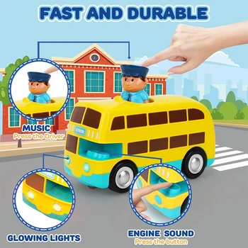 RC Araba Çocuklar Uzaktan Kumanda Okul Otobüsü Yürümeye Başlayan Polis Karikatür Yarış Hafif Müzik Sadece Çalışır İleri Ve Geri Oyuncaklar Boys için hediyeler 1