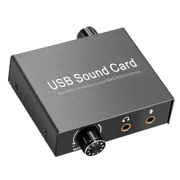 USB-C Ses Kartı Ses Harici 3.5 Mm Mikrofon Ses Adaptörü Ses Kartı PS4 PC Dizüstü Kulaklık USB Ses Kartı Kolay Kurulum